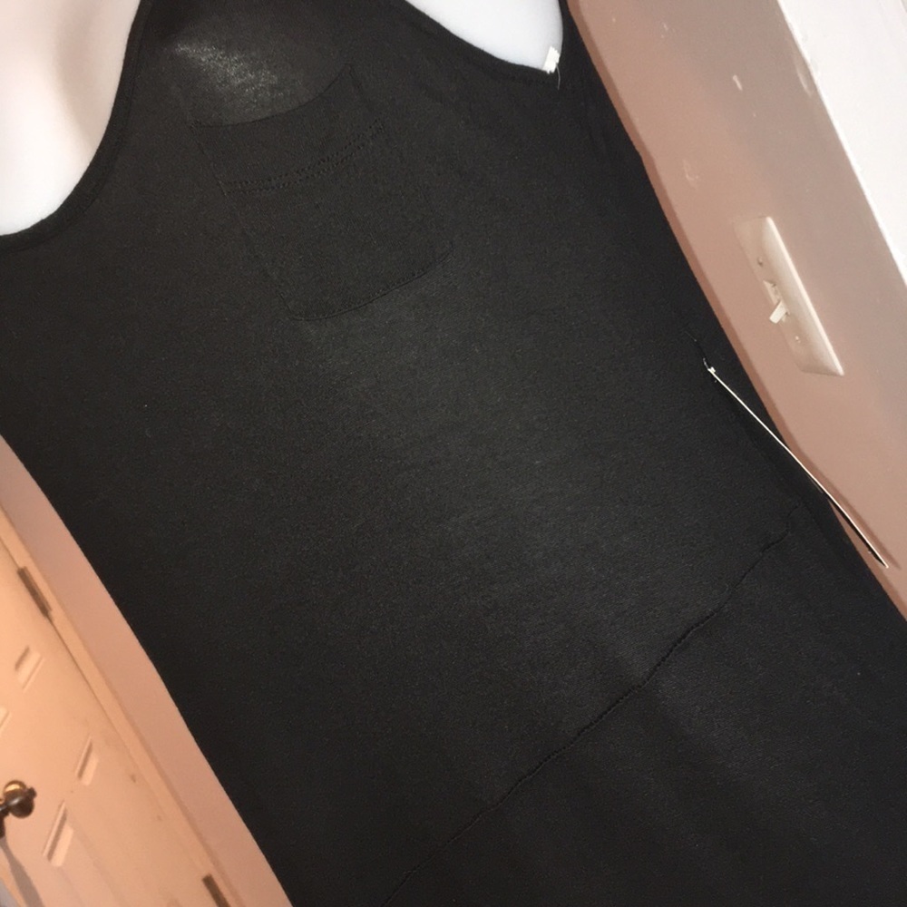 NWT NY & Company Black Light Loose Maxi Dress Casual chic Travel Basic Essential - Picture 3 of 7